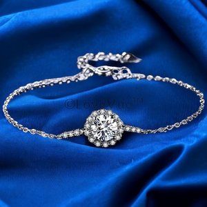 Certified 1ct. t.w. Diamond Halo Brilliant Cut Bracelet